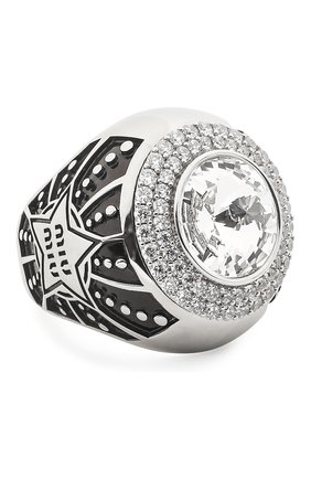 Женское кольцо pavé MIU MIU серебряного цвета, арт. 5JA086-2DTH-F0Z2D | Фото 1 (Материал: Металл)