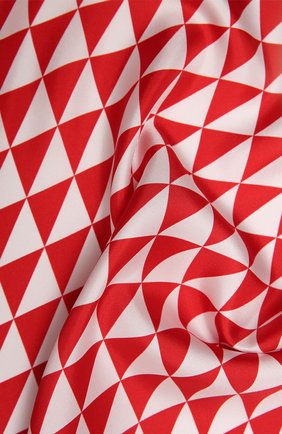 Женский шелковый платок PRADA красного цвета, арт. 1FF004-2DTP-F0976 | Фото 2 (Материал: Шелк, Текстиль; Принт: С принтом)