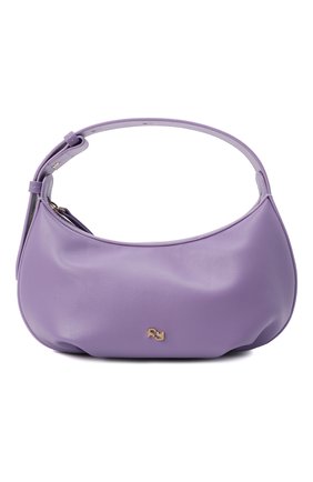 Женская сумка puff YUZEFI сиреневого цвета, арт. YUZRS22-HB-PF-19 | Фото 1 (Размер: medium; Материал: Натуральная кожа; Сумки-технические: Сумки top-handle)