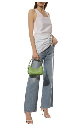 Женская сумка tempura mini YUZEFI зеленого цвета, арт. YUZRS22-HB-MT-20 | Фото 3 (Сумки-технические: Сумки top-handle; Материал: Натуральная кожа; Размер: mini)