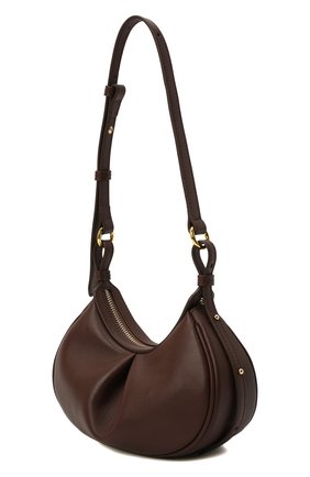 Женская сумка bean mini YUZEFI темно-коричневого цвета, арт. YUZRS22-HB-MN-18 | Фото 4 (Сумки-технические: Сумки top-handle; Материал: Натуральная кожа; Размер: mini)