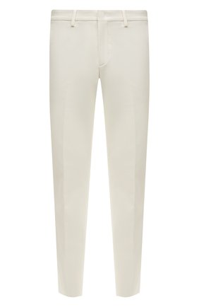Мужские брюки LORO PIANA белого цвета, арт. FAM1892 | Фото 1 (Материал внешний: Хлопок, Синтетический материал; Длина (брюки, джинсы): Стандартные; Стили: Классический; Случай: Повседневный)