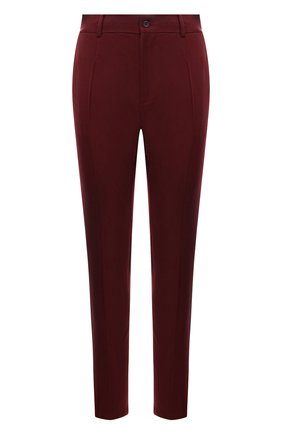 Мужские брюки из шерсти DOLCE & GABBANA бордового цвета, арт. GWZ4HT/FUBE7 | Фото 1 (Материал внешний: Шерсть; Длина (брюки, джинсы): Стандартные; Случай: Повседневный; Стили: Классический)