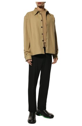 Мужская хлопковая рубашка BOTTEGA VENETA бежевого цвета по цене 103500 руб., арт. 687766/VF4T0 | Фото 2 Мужская хлопковая рубашка BOTTEGA VENETA бежевого цвета, арт. 687766/VF4T0 | Фото 2 (Рукава: Длинные; Длина (для топов): Стандартные; Материал внешний: Хлопок; Случай: Повседневный; Манжеты: На пуговицах; Воротник: Кент; Принт: Однотонные; Стили: Кэжуэл, Минимализм)
