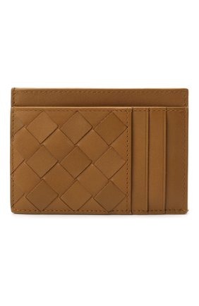 Мужской кожаный футляр для кредитных карт BOTTEGA VENETA коричневого цвета, арт. 650527/VCPQ3 | Фото 1 (Материал: Натуральная кожа)
