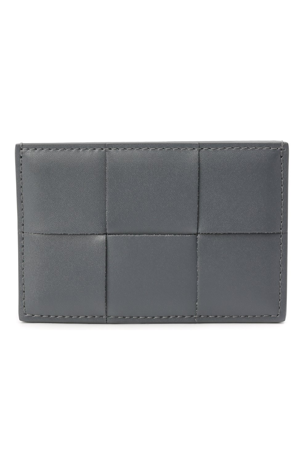 Мужской кожаный футляр для кредитных карт BOTTEGA VENETA серого цвета, арт. 649597/VBWD3 | Фото 1 (Материал: Натуральная кожа)
