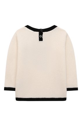 Детский кашемировый пуловер BONPOINT белого цвета, арт. H20BDA2385PU(102)_823395 | Фото 2 (Региональные ограничения белый список (Axapta Mercury): RU; Кросс-КТ НВ: Пуловеры)