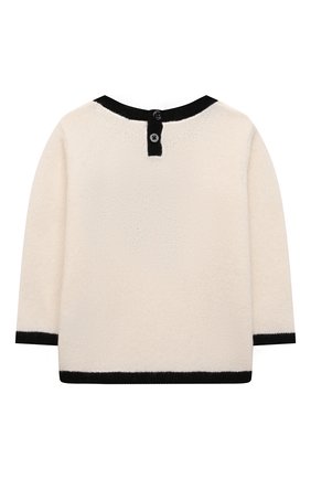 Детский кашемировый пуловер BONPOINT белого цвета, арт. H20BDA2385PU(102)_823391 | Фото 2 (Региональные ограничения белый список (Axapta Mercury): RU; Кросс-КТ НВ: Пуловеры)