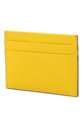 Женский кожаный футляр для кредитных карт DOLCE & GABBANA желтого цвета, арт. BI0330/A1001 | Фото 2 (Материал: Натуральная кожа)