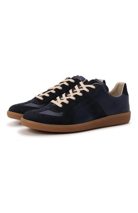Мужские кожаные кеды replica MAISON MARGIELA темно-синего цвета по цене 49950 руб., арт. S57WS0236/P1895 | Фото 1 Мужские кожаные кеды replica MAISON MARGIELA темно-синего цвета, арт. S57WS0236/P1895 | Фото 1 (Материал внутренний: Натуральная кожа, Текстиль; Материал внешний: Кожа; Подошва: Плоская; Материал утеплителя: Без утеплителя; Стили: Классический)