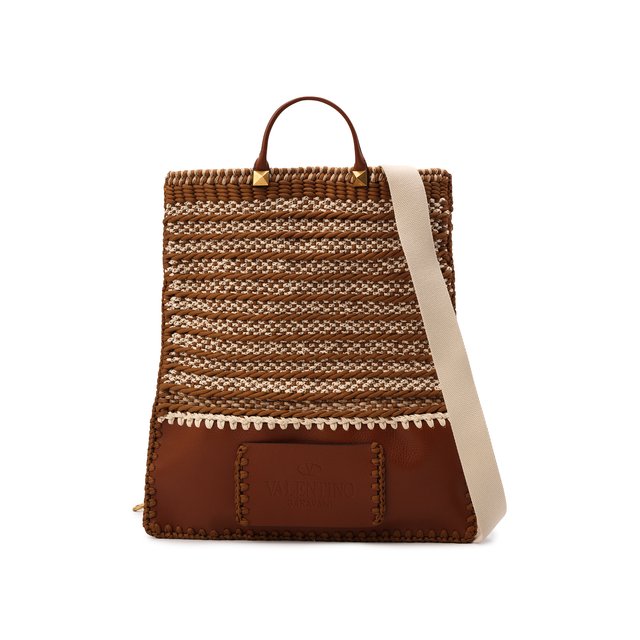 фото Комбинированная сумка-шопер crochet bags valentino