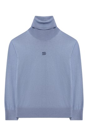 Детская хлопковая водолазка DOLCE & GABBANA голубого цвета по цене 35750 руб., арт. L4KWB4/JDMA5/2-6 | Фото 1 Детская хлопковая водолазка DOLCE & GABBANA голубого цвета, арт. L4KWB4/JDMA5/2-6 | Фото 1 (Материал внешний: Хлопок; Рукава: Длинные; Кросс-КТ: водолазка; Ростовка одежда: 2 года | 92 см, 3 года | 98 см, 4 года | 104 см, 5 лет | 110 см, 6 лет | 116 см)