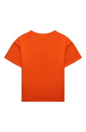 Детская хлопковая футболка DOLCE & GABBANA оранжевого цвета, арт. L4JTER/G7BYM/8-14 | Фото 2 (Материал внешний: Хлопок; Рукава: Короткие)