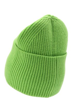 Мужская шерстяная шапка HUGO зеленого цвета, арт. 50460886 | Фото 2 (Материал: Шерсть, Текстиль; Кросс-КТ: Трикотаж)
