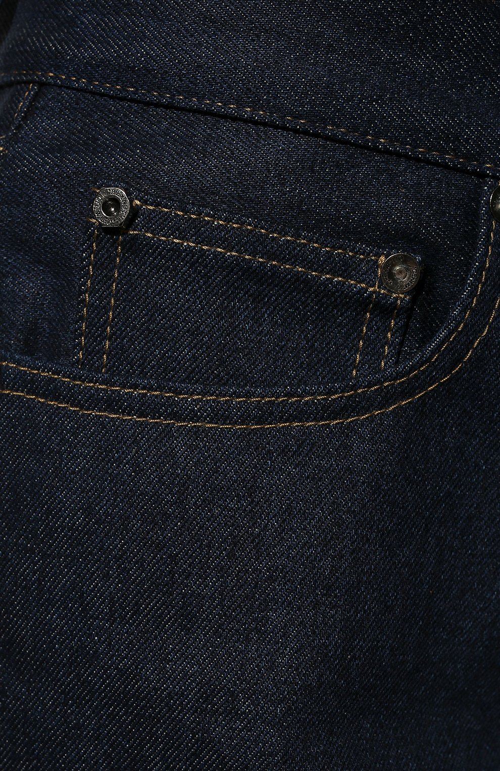 Мужские джинсы OFF-WHITE темно-синего цвета, арт. 0MYA074C99DEN002 | Фото 5 (Силуэт М (брюки): Прямые; Кросс-КТ: Деним; Длина (брюки, джинсы): Стандартные; Стили: Гранж; Материал внешний: Хлопок, Деним)