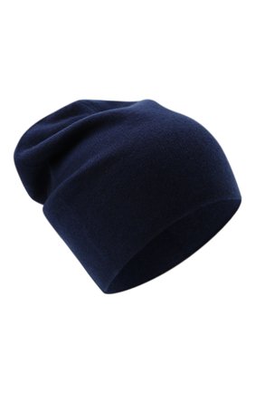 Женская кашемировая шапка TEGIN синего цвета, арт. 1104 | Фото 1 (Материал: Текстиль, Кашемир, Шерсть)