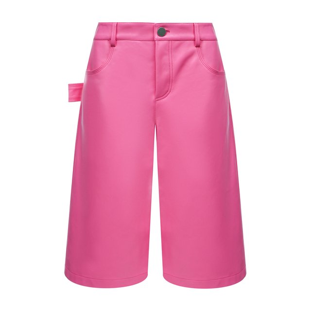 Кожаные шорты Bottega Veneta розового цвета