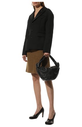 Женская сумка double knot BOTTEGA VENETA черного цвета, арт. 690223/V1BW0 | Фото 3 (Сумки-технические: Сумки top-handle; Размер: medium; Материал: Натуральная кожа)