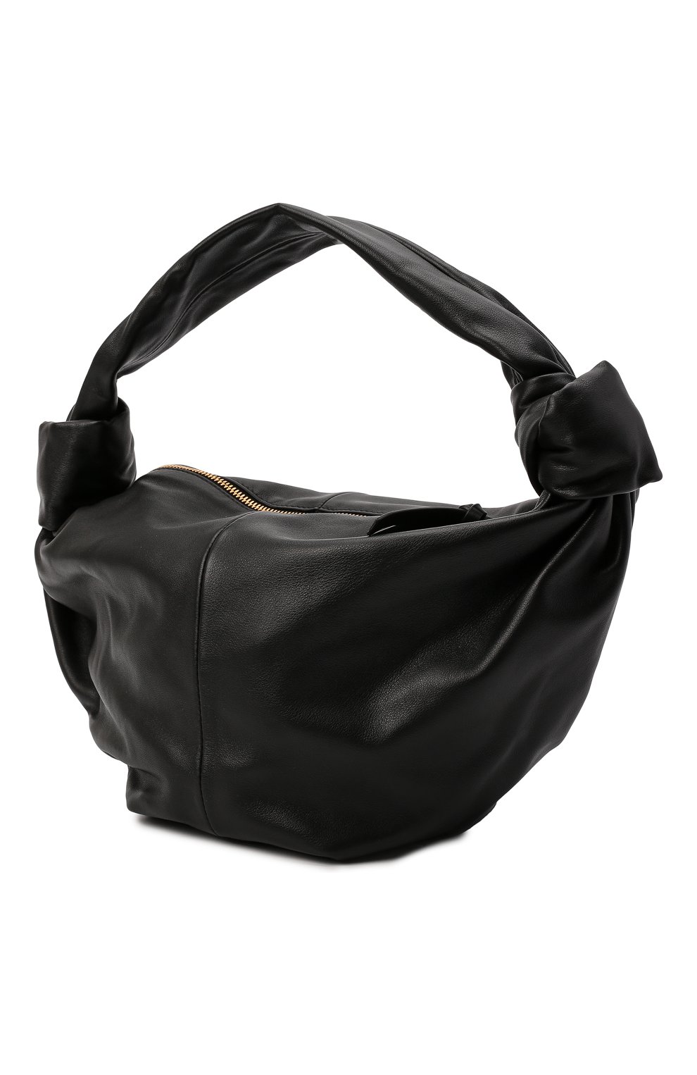 Женская сумка double knot BOTTEGA VENETA черного цвета, арт. 690223/V1BW0 | Фото 4 (Сумки-технические: Сумки top-handle; Размер: medium; Материал: Натуральная кожа)