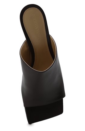 Женские кожаные мюли the stretch BOTTEGA VENETA темно-коричневого цвета, арт. 690022/VBSF0 | Фото 6 (Материал внешний: Кожа; Каблук высота: Низкий; Материал внутренний: Натуральная кожа; Подошва: Плоская; Каблук тип: Kitten heel)