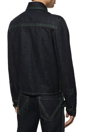 Мужская джинсовая куртка BOTTEGA VENETA темно-синего цвета, арт. 671063/V1N10 | Фото 4 (Кросс-КТ: Куртка, Деним; Рукава: Длинные; Материал внешний: Хлопок, Деним; Длина (верхняя одежда): Короткие; Стили: Минимализм)