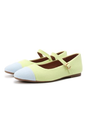 Детские балетки AGE OF INNOCENCE светло-зеленого цвета по цене 11550 руб., арт. 000259/BEBE CANVAS 2.0/30-36 | Фото 1 Детские балетки AGE OF INNOCENCE светло-зеленого цвета, арт. 000259/BEBE CANVAS 2.0/30-36 | Фото 1 (Материал внешний: Текстиль; Материал внутренний: Натуральная кожа)