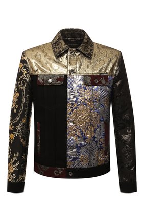 Мужская куртка DOLCE & GABBANA разноцветного цвета по цене 552500 руб., арт. I9580Z/GEZL8 | Фото 1 Мужская куртка DOLCE & GABBANA разноцветного цвета, арт. I9580Z/GEZL8 | Фото 1 (Длина (верхняя одежда): Короткие; Рукава: Длинные; Материал подклада: Шелк; Материал внешний: Синтетический материал; Кросс-КТ: Куртка, Деним; Стили: Гламурный)