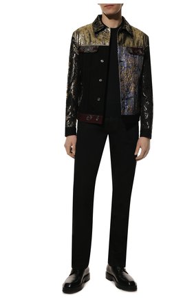 Мужская куртка DOLCE & GABBANA разноцветного цвета по цене 552500 руб., арт. I9580Z/GEZL8 | Фото 2 Мужская куртка DOLCE & GABBANA разноцветного цвета, арт. I9580Z/GEZL8 | Фото 2 (Длина (верхняя одежда): Короткие; Рукава: Длинные; Материал подклада: Шелк; Материал внешний: Синтетический материал; Кросс-КТ: Куртка, Деним; Стили: Гламурный)