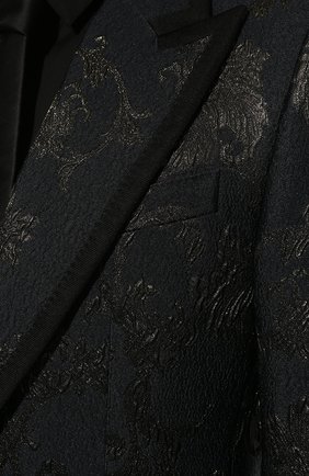 Мужской костюм DOLCE & GABBANA черного цвета, арт. I1600M/FJ0CY | Фото 7 (Рукава: Длинные; Стили: Гламурный; Костюмы М: Однобортный; Материал внешний: Синтетический материал; Материал подклада: Шелк)