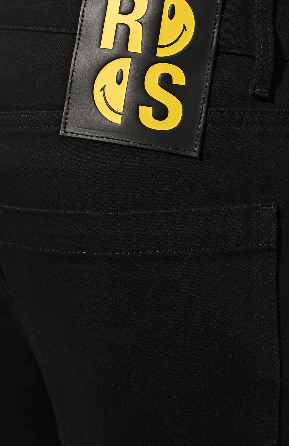 Мужские джинсы raf simons x smiley RAF SIMONS черного цвета, арт. 224-M310-11000 | Фото 5 (Силуэт М (брюки): Прямые; Кросс-КТ: Деним; Длина (брюки, джинсы): Стандартные; Стили: Гранж; Материал внешний: Хлопок, Деним)