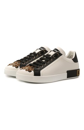 Мужские кожаные кеды portofino DOLCE & GABBANA кремвого цвета по цене 103000 руб., арт. CS1772/B5925 | Фото 1 Мужские кожаные кеды portofino DOLCE & GABBANA кремвого цвета, арт. CS1772/B5925 | Фото 1 (Материал внутренний: Натуральная кожа; Материал внешний: Кожа; Подошва: Массивная; Материал утеплителя: Без утеплителя; Стили: Классический; Длина стельки: 25,3, 25,5, 26,1, 26,3, 26,9, 27,1, 27,7, 27,9, 28,5, 28,7, 29,3, 30,9)