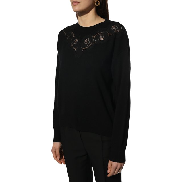 Пуловер из шерсти и кашемира BOSS 50463920, цвет чёрный, размер 48 - фото 3