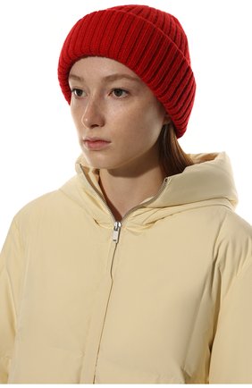 Женская шерстяная шапка TOTÊME красного цвета, арт. 221-865-762 | Фото 2 (Материал: Текстиль, Шерсть)