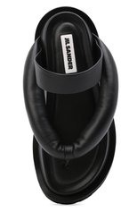 Женские кожаные сандалии JIL SANDER черного цвета, арт. JS36046A-15001 | Фото 6 (Подошва: Платформа; Материал внешний: Кожа; Каблук высота: Низкий; Материал внутренний: Натуральная кожа)