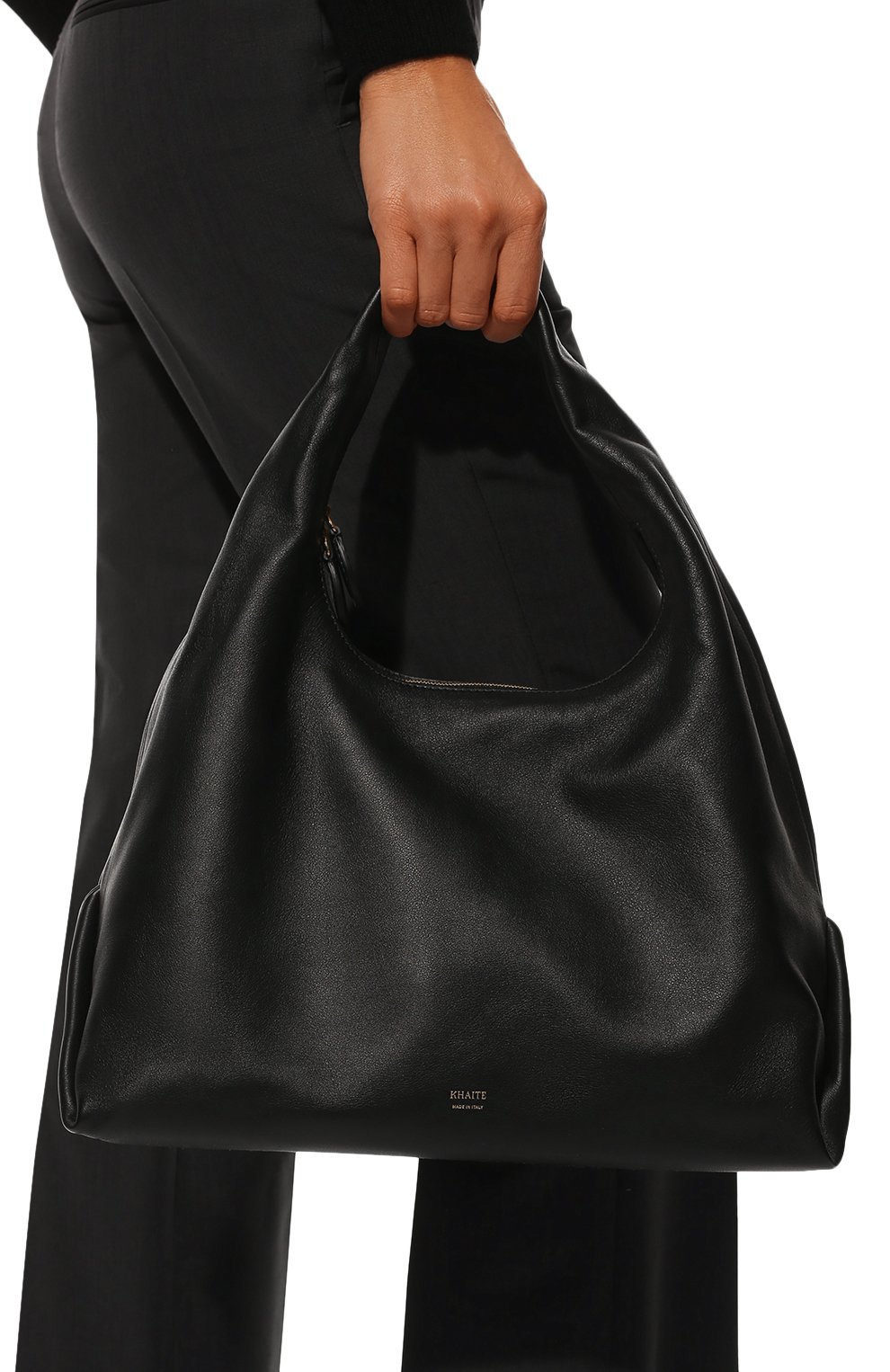 Женская сумка beatrice large KHAITE черного цвета, арт. H6002-735/LARGE | Фото 2 (Сумки-технические: Сумки top-handle; Материал: Натуральная кожа; Размер: large)