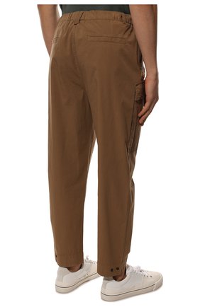 Мужские хлопковые брюки-карго Z ZEGNA коричневого цвета, арт. VZ158/ZZ305 | Фото 4 (Силуэт М (брюки): Карго; Случай: Повседневный; Материал внешний: Хлопок; Длина (брюки, джинсы): Укороченные; Стили: Кэжуэл)