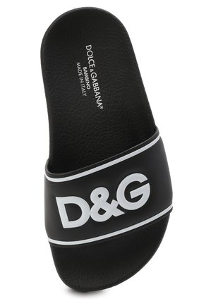 Мужского кожаные шлепанцы DOLCE & GABBANA черного цвета по цене 14650 руб., арт. DD0318/A6E33/29-36 | Фото 4 Мужского кожаные шлепанцы DOLCE & GABBANA черного цвета, арт. DD0318/A6E33/29-36 | Фото 4 (Материал внешний: Кожа; Материал внутренний: Натуральная кожа)