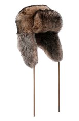 Женская шапка-ушанка из овчины RALPH LAUREN коричневого цвета, арт. 434857566 | Фото 1 (Материал: Натуральный мех)