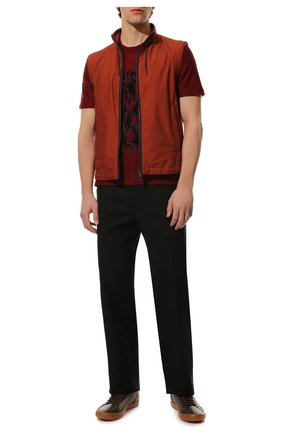 Мужская хлопковая футболка ERMENEGILDO ZEGNA бордового цвета по цене 47650 руб., арт. UZ333/7P6 | Фото 2 Мужская хлопковая футболка ERMENEGILDO ZEGNA бордового цвета, арт. UZ333/7P6 | Фото 2 (Длина (для топов): Стандартные; Рукава: Короткие; Материал внешний: Хлопок; Принт: С принтом; Стили: Кэжуэл)