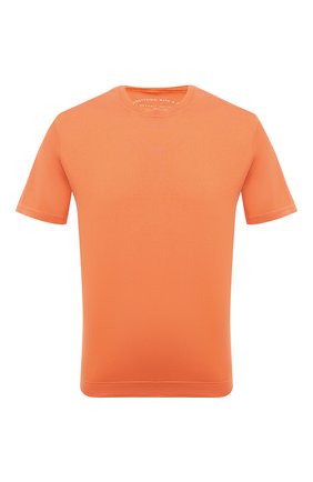 Мужская хлопковая футболка FEDELI оранжевого цвета, арт. 5UEF0103 | Фото 1 (Длина (для топов): Стандартные; Материал внешний: Хлопок; Рукава: Короткие; Принт: Без принта; Стили: Кэжуэл; Региональные ограничения белый список (Axapta Mercury): RU)