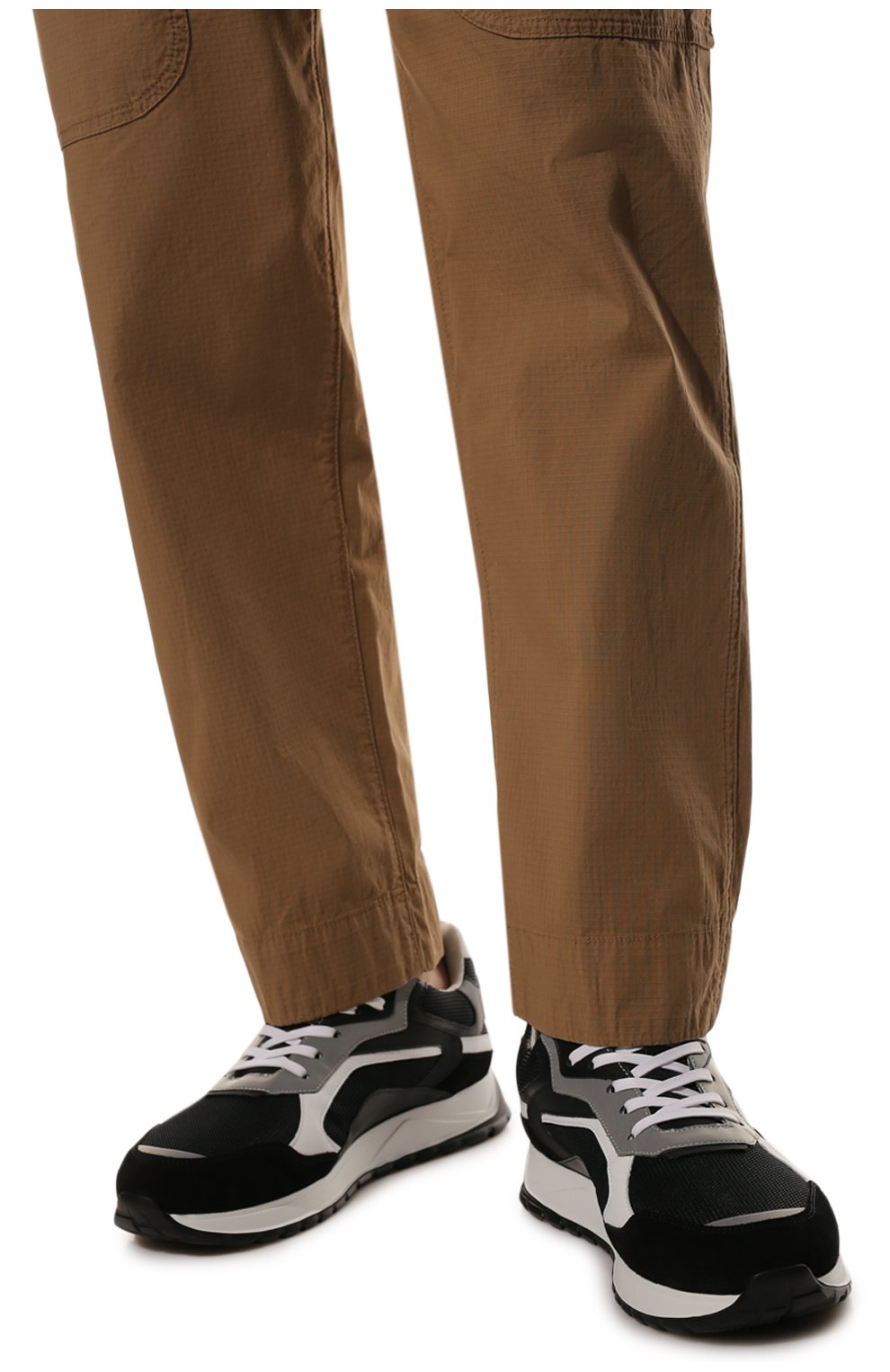 Мужские комбинированные кроссовки michigan BOGNER черного цвета, арт. 12220365/MICHIGAN 1 A | Фото 3 (Материал внешний: Текстиль, Кожа; Стили: Классический; Материал утеплителя: Без утеплителя; Материал внутренний: Текстиль; Подошва: Массивная)