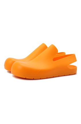Мужские резиновые сандалии puddle BOTTEGA VENETA оранжевого цвета, арт. 658767/V00P0 | Фото 1 (Материал внешний: Резина)