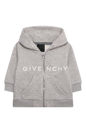 Детский хлопковая толстовка GIVENCHY серого цвета по цене 29400 руб., арт. H05199 | Фото 1 Детский хлопковая толстовка GIVENCHY серого цвета, арт. H05199 | Фото 1 (Кросс-КТ НВ: Толстовки)