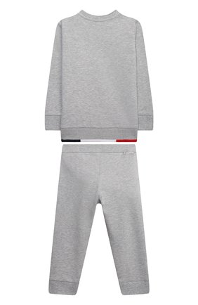 Детский комплект из свитшота и брюк MONCLER серого цвета по цене 23950 руб., арт. H1-951-8M000-26-809AC | Фото 2 Детский комплект из свитшота и брюк MONCLER серого цвета, арт. H1-951-8M000-26-809AC | Фото 2 (Кросс-КТ НВ: Костюм)