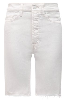 Женские джинсовые шорты 7 FOR ALL MANKIND белого цвета, арт. JS0SV520CA | Фото 1 (Материал внешний: Хлопок, Деним; Длина Ж (юбки, платья, шорты): Мини; Женское Кросс-КТ: Шорты-одежда; Кросс-КТ: Деним; Стили: Гранж)