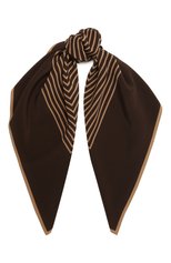 Женский шелковый платок TOTÊME коричневого цвета, арт. 213-853-801 | Фото 1 (Принт: С принтом; Материал: Текстиль, Шелк; Региональные ограничения белый список (Axapta Mercury): RU)