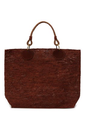 Женская сумка beby l SANS-ARCIDET коричневого цвета, арт. BEBY MA-D S22/L | Фото 1 (Материал: Растительное волокно; Размер: large; Региональные ограничения белый список (Axapta Mercury): RU)