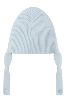 Детского хлопковая шапка MONCLER голубого цвета, арт. H1-951-3B000-01-M1367 | Фото 2 (Материал: Хлопок, Текстиль)