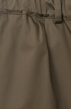 Детские хлопковые шорты DOLCE & GABBANA хаки цвета, арт. L42Q91/FUFH1/8-14 | Фото 3 (Случай: Повседневный; Региональные ограничения белый список (Axapta Mercury): RU; Материал внешний: Хлопок)