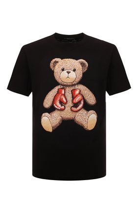 Мужская хлопковая футболка DOMREBEL черного цвета, арт. SITTING BEAR/0VER TEE | Фото 1 (Материал внешний: Хлопок; Длина (для топов): Стандартные; Рукава: Короткие; Принт: С принтом; Стили: Гранж)